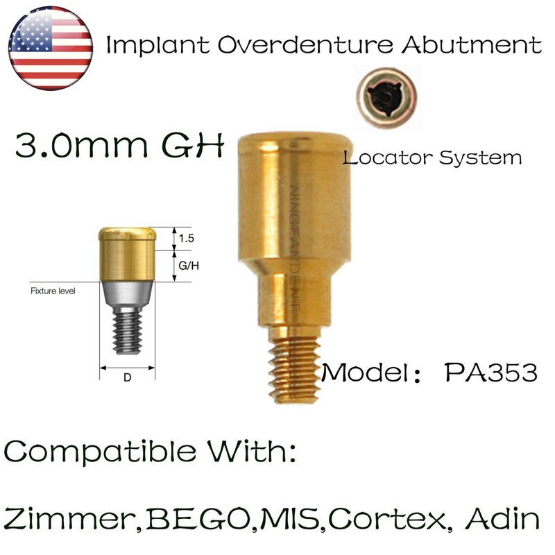 US Locator Tapered Abutment 1-5.0mm height for Zimmer TSV3.5 Mis Adin Implants gallery