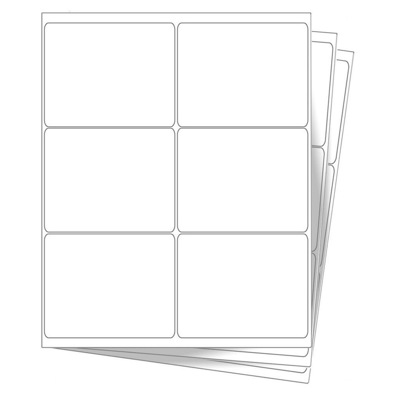 6000 4" x 3 1/3" Laser Ink Jet Address Shipping Self Adhesive Labels 6 per sheet gallery