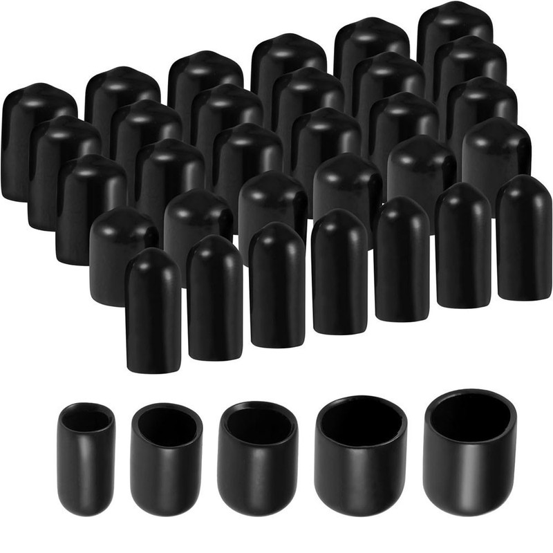 100pc Round Rubber End Cap Vinyl Cover Screws Bolts Tubes 6mm 9mm 12mm 16mm 19mm gallery