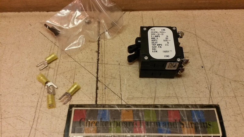 NOS Airpax Sensata Circuit Breaker IEGHF66-1REC4-34391-30-UV 250V 5925015380960
