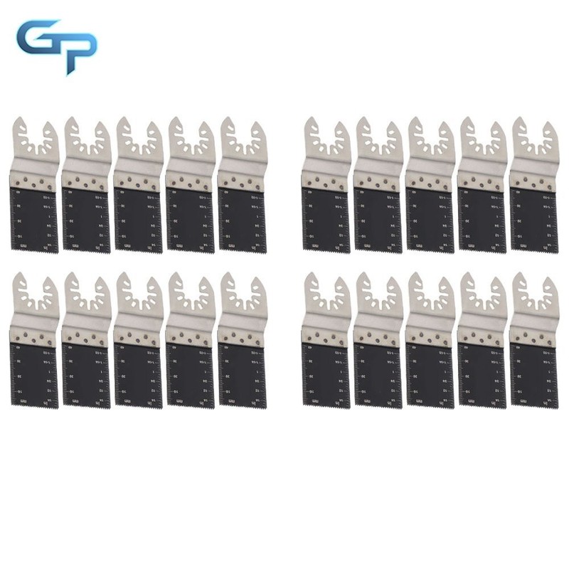 35 – 89 mm Oscillating Multi Tool Saw Blades 20 Pieces Cutting Wood Metal
