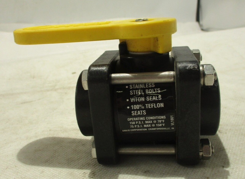 NEW BANJO VL1001 3/4″ 2-WAY POLYPROPYLENE BALL VALVE V075