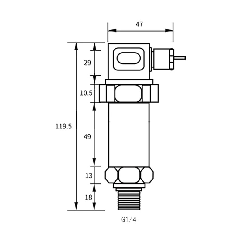 Pressure Sensor Transmitter 5bar 10bar 40bar 4-20mA 0-5V 0-10V RS485 QDX50A gallery