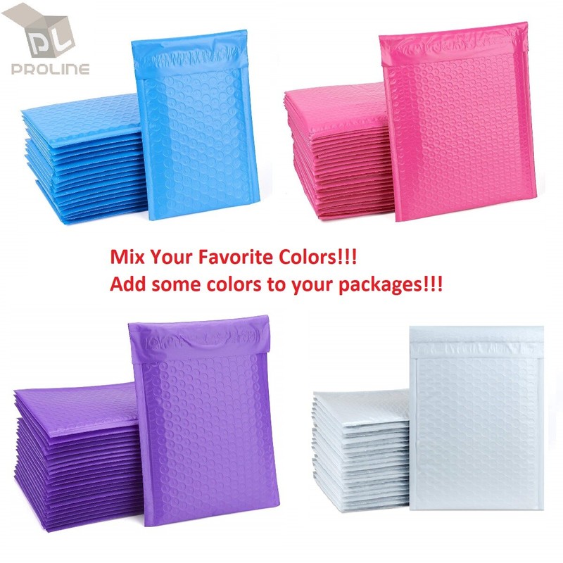 Mix Your Color 1000 Poly Bubble Shipping Envelopes Mailers #000 Extra Wide 4″x8″