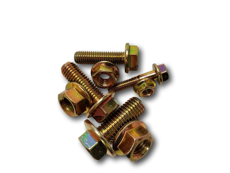 Grade 10.9 Metric Flange Bolt & Flange Nut Yellow Assortment Kit - 428 Pieces! gallery