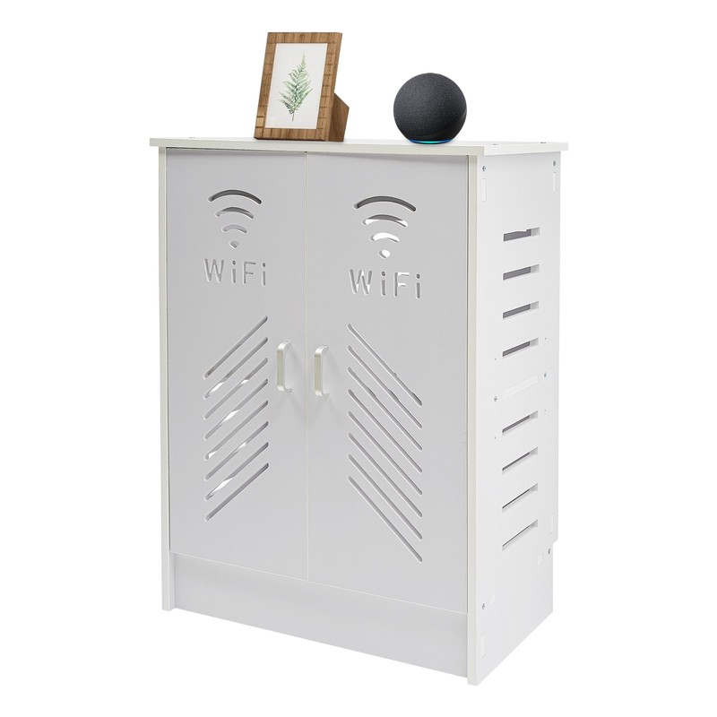 WiFi Router Storage Cabinet, Floor Standing Router Decorative Storage Box gallery