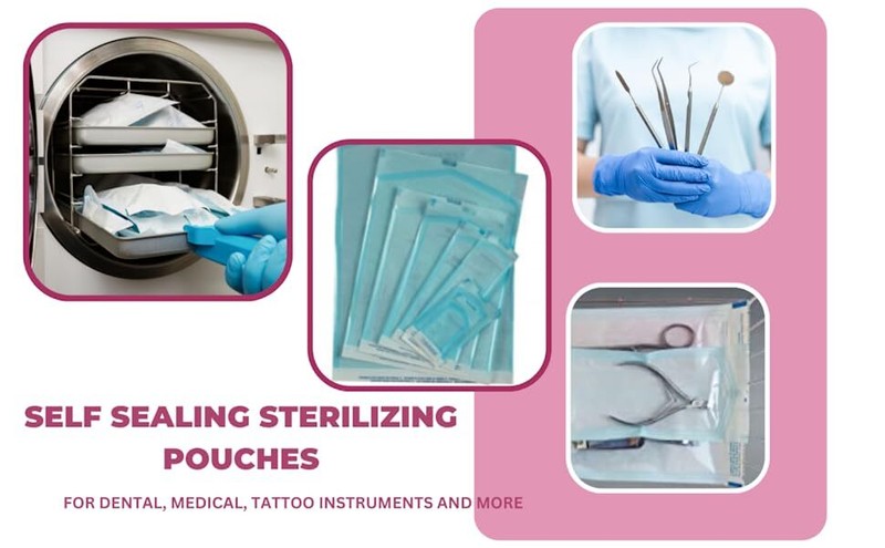 Self Seal Sterilization Pouches - Autoclave Sterilizer Bags 12 x 19 Tattoo gallery
