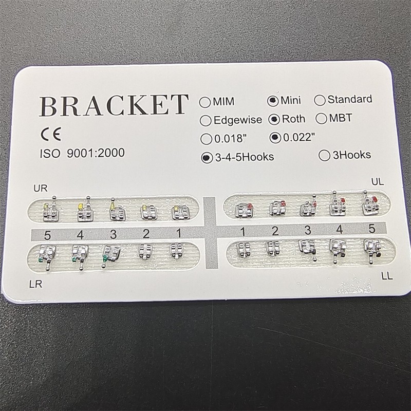 100Packs Dental Orthodontic Metal Brackets Braces Mini Roth 022 Hooks 345 gallery