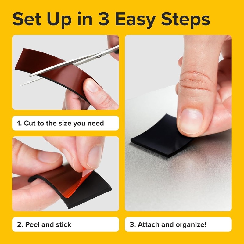 Super Sticky Magnetic Tape 10ft x 1/2in for Easy DIY Crafts & Organization gallery