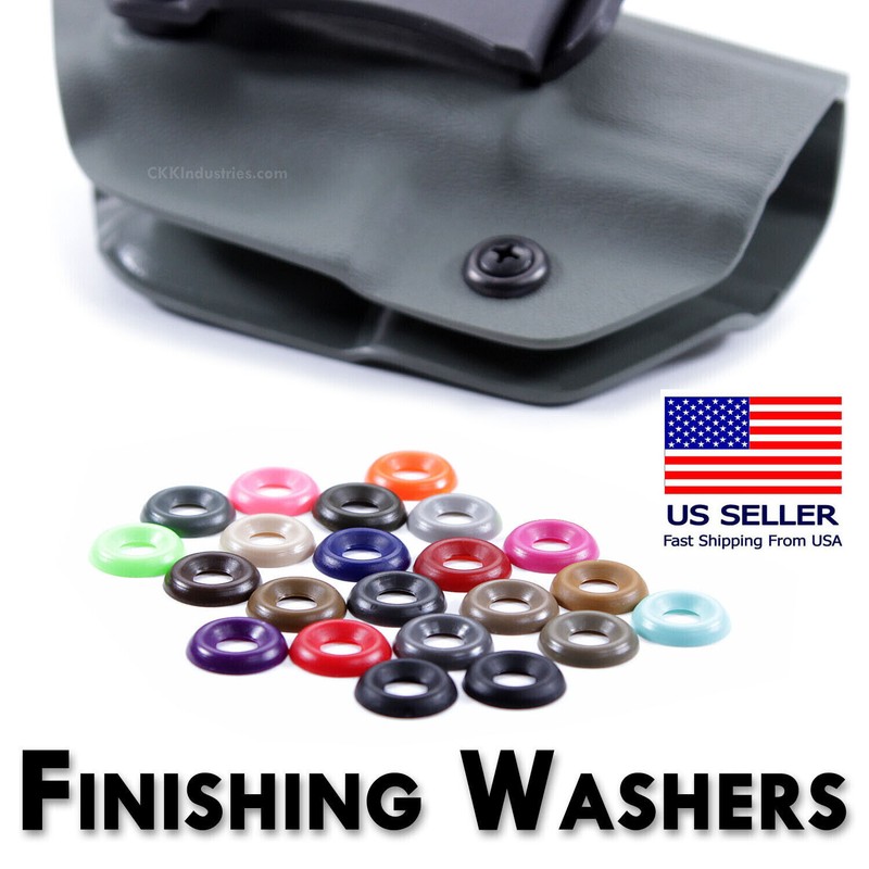 Finishing Washers – #8 – Round Top – Nylon – for Holster & Sheath Making