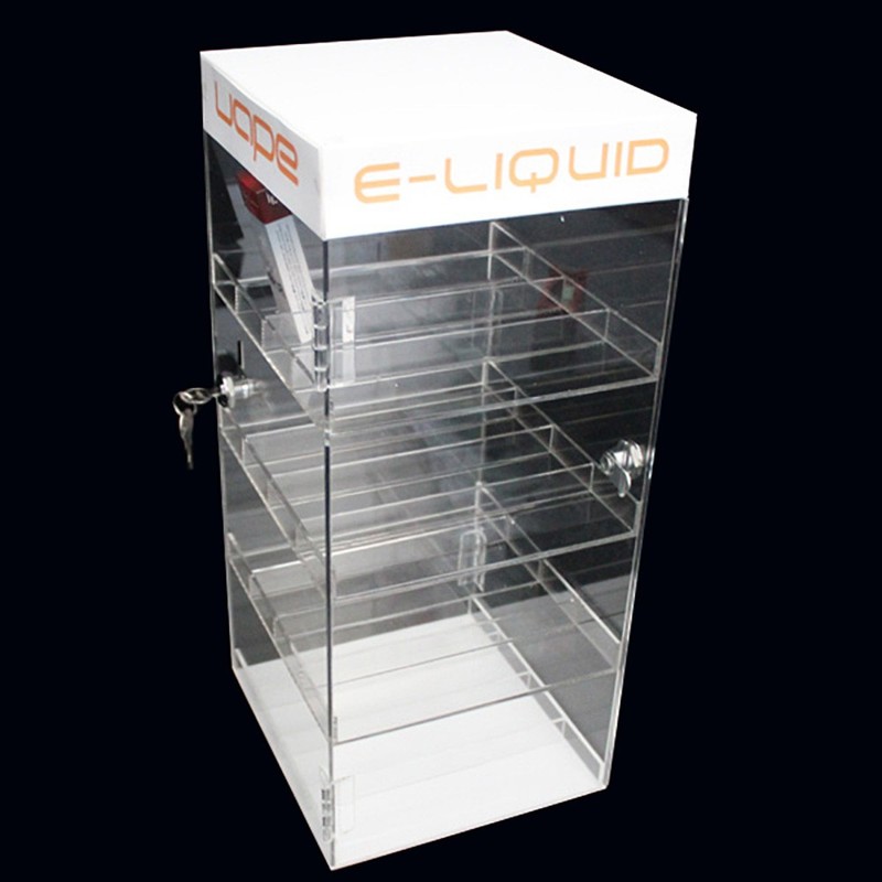 NEW! ACRYLIC LOCKING DISPLAY CASE - RETAIL STORE DISPLAY - JUICE BOTTLE CABINET gallery