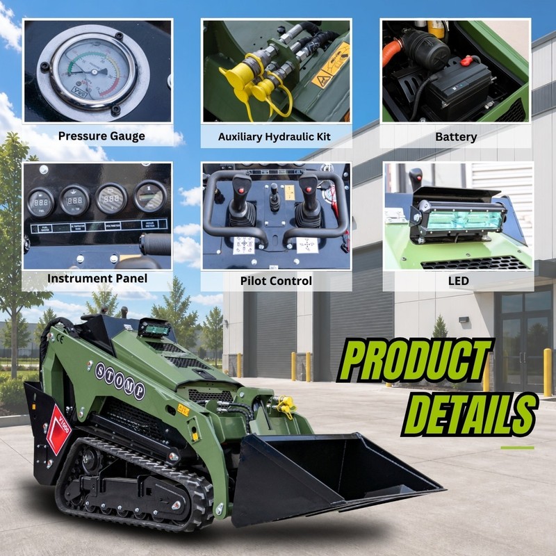 TYPHON STOMP V1000 1.5Ton Skid Steer Loader Kubota D1105 w Grapple and Bucket gallery
