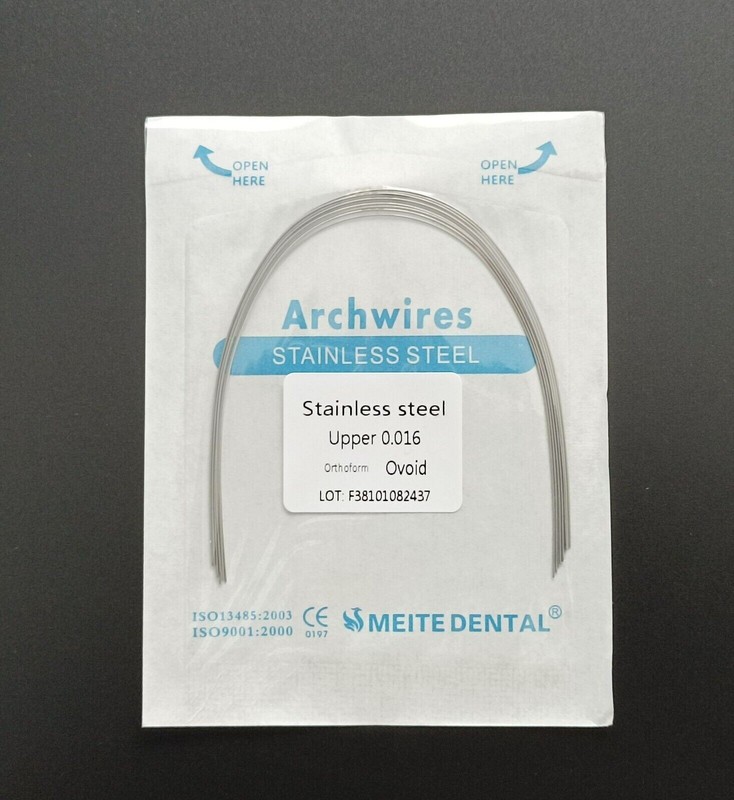 Dental Orthodontic Stainless Steel Arch Wires Round Wires Ovoid Form Arcos