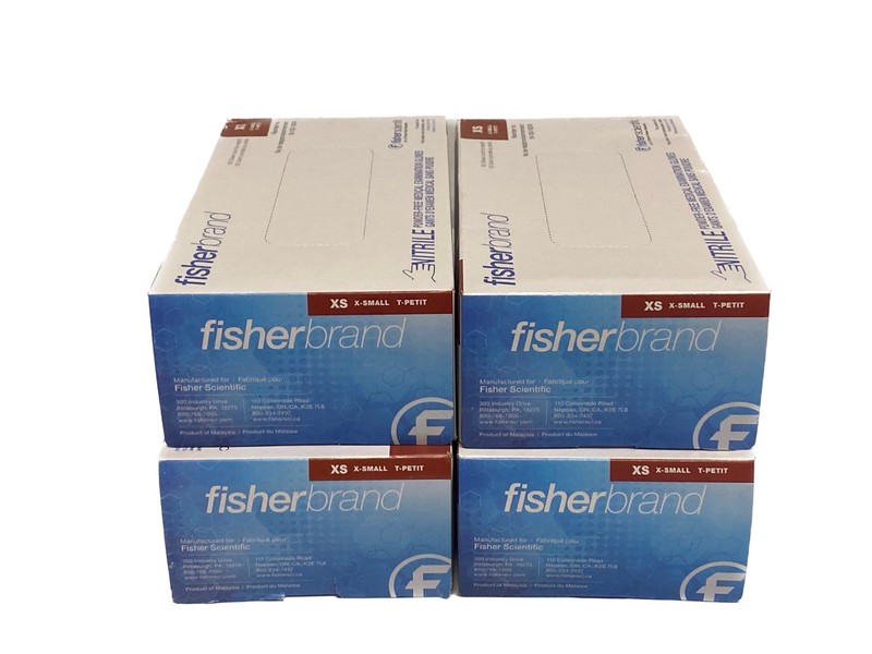 (400) FISHERBRAND Disposable Nitrile Exam Gloves – XSmall Blue 19-130-1597A