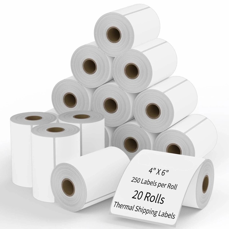 20 Rolls label 4×6 Direct Thermal Shipping 5000 labels Zebra Eltron ZP450 2844