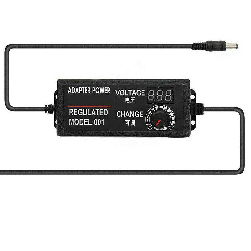 Adjustable Voltage Power Supply 3-24V w/ LCD Display AC / DC Switch Adapter US gallery