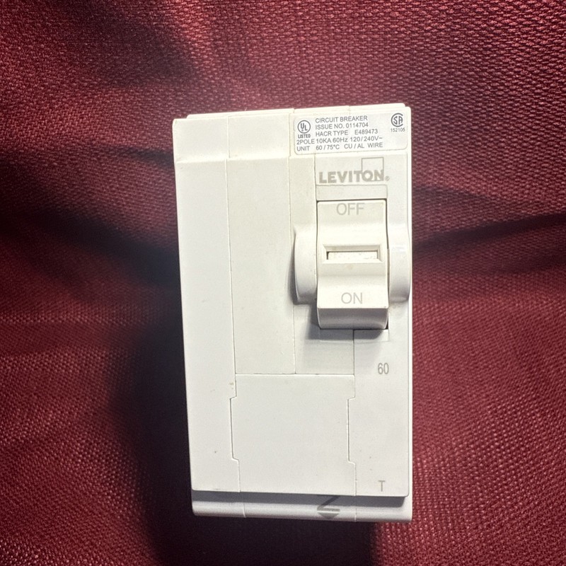 Leviton LB260-T 2-Pole 60 A 120/240 V Thermal Magnetic Branch Circuit Breaker