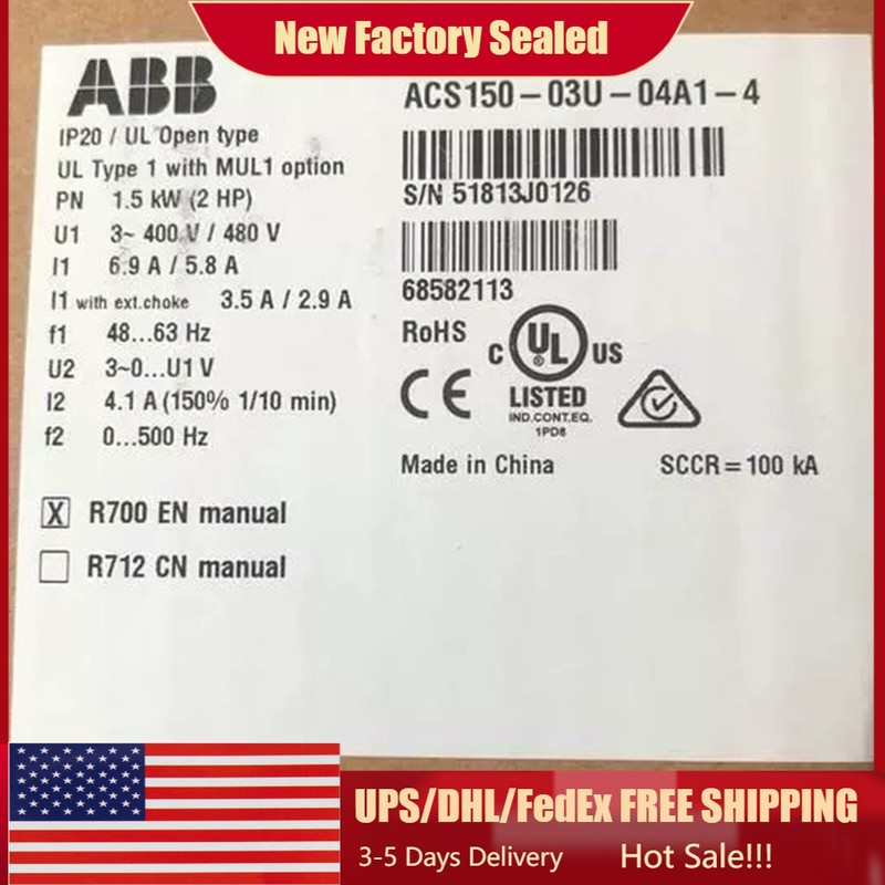 ABB ACS150-03U-04A1-4 Frequency Converter Spot Goods Expedited Shipping HT