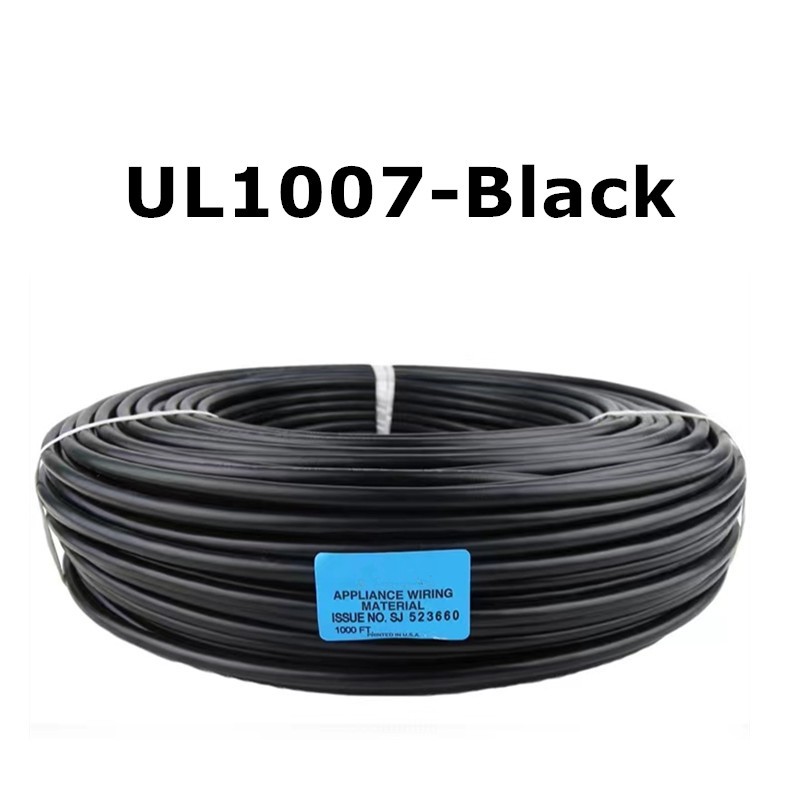 20/22/24/26/ AWG Gauge Stranded Hook Up Wire Black Red 0.0201″ UL1007 300 Volts
