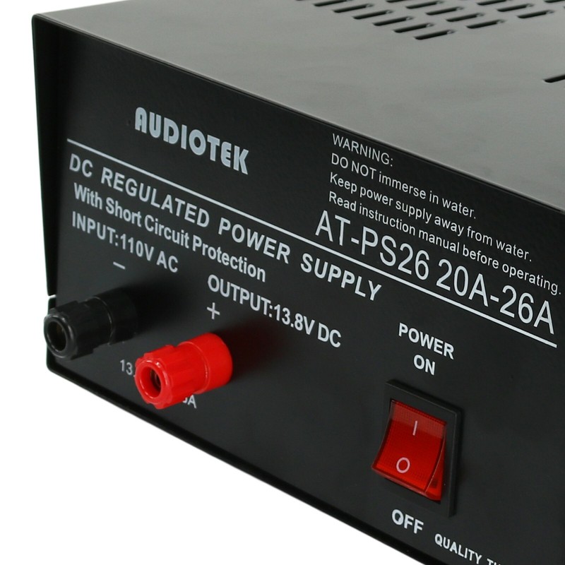 AT-PS26 13.8V 26A amp Heavy Duty DC Regulated Power Supply Grade with Cable New gallery