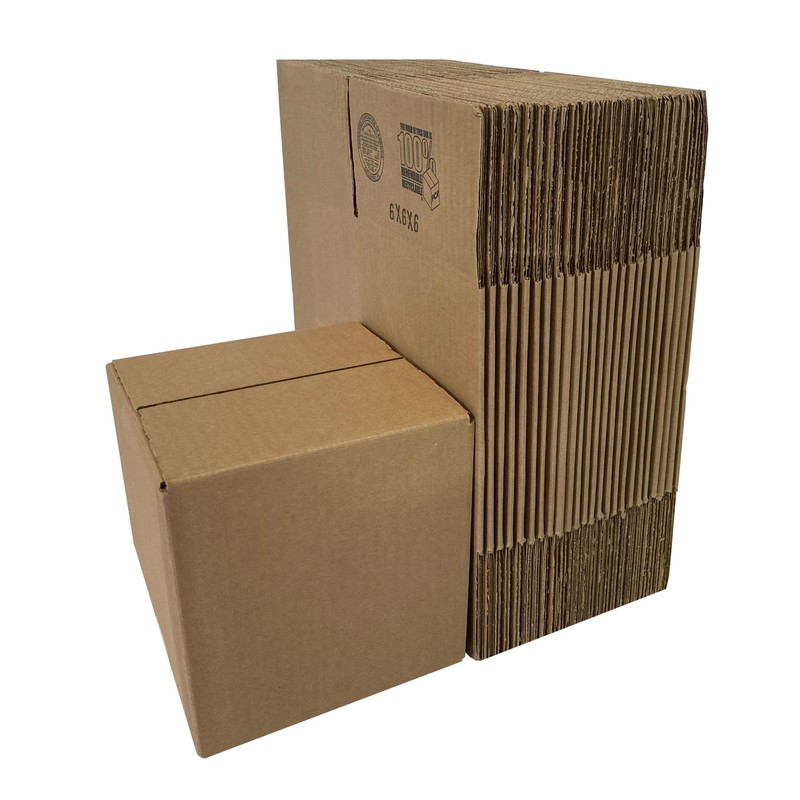 UOFFICE Corrugated Boxes 6" x 6" x 6" Cube Boxes - Bundle of 25 gallery