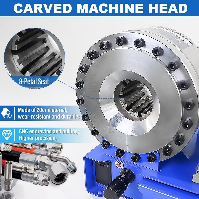 Hydraulic Hose Crimper Pipe Clamping Machine With 8 Sets Dies 10mm-30mm 5600KN gallery