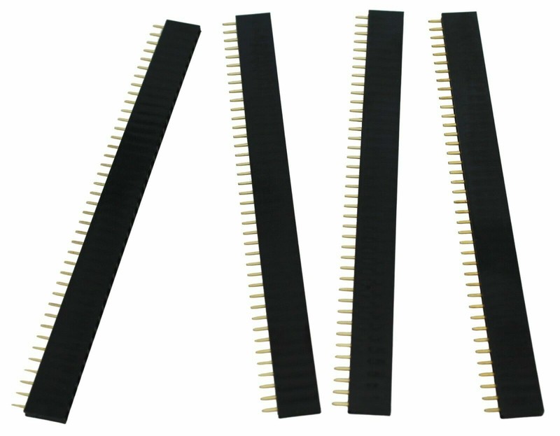 10pcs 1×2 – 1×40 2 20 40 Pin Female Header for PCB Arduino 2.54mm 0.1″ Pitch