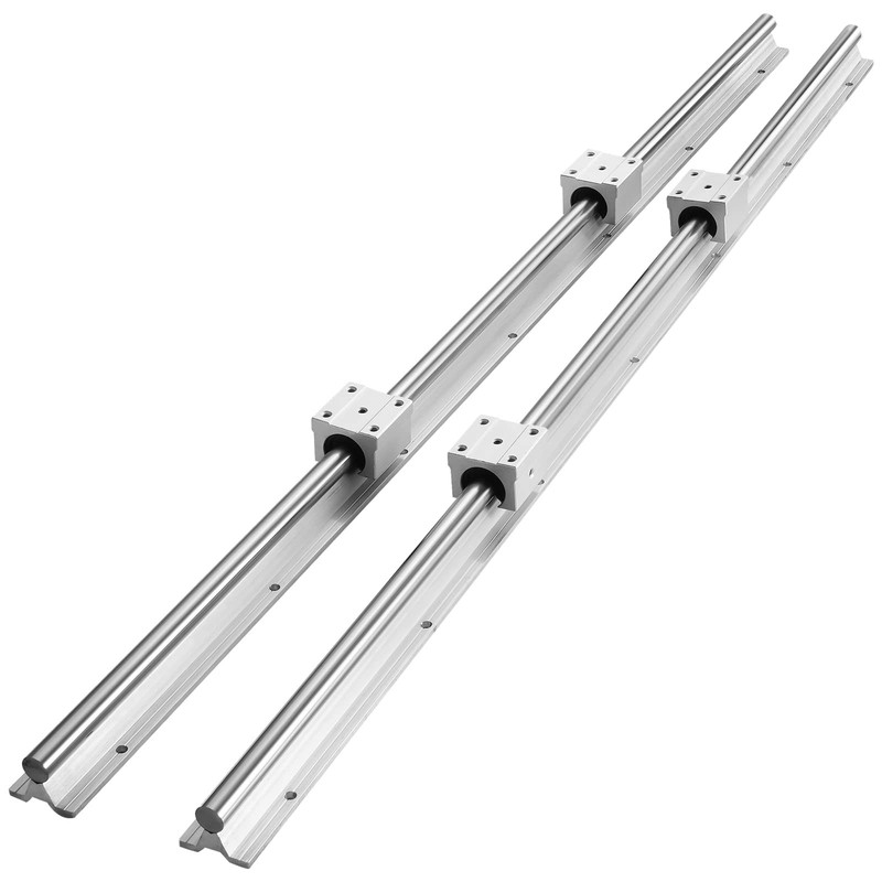 VEVOR Linear Rail Slide SBR20-1200mm 2 PCS and 4 SBR20UU 20-1200