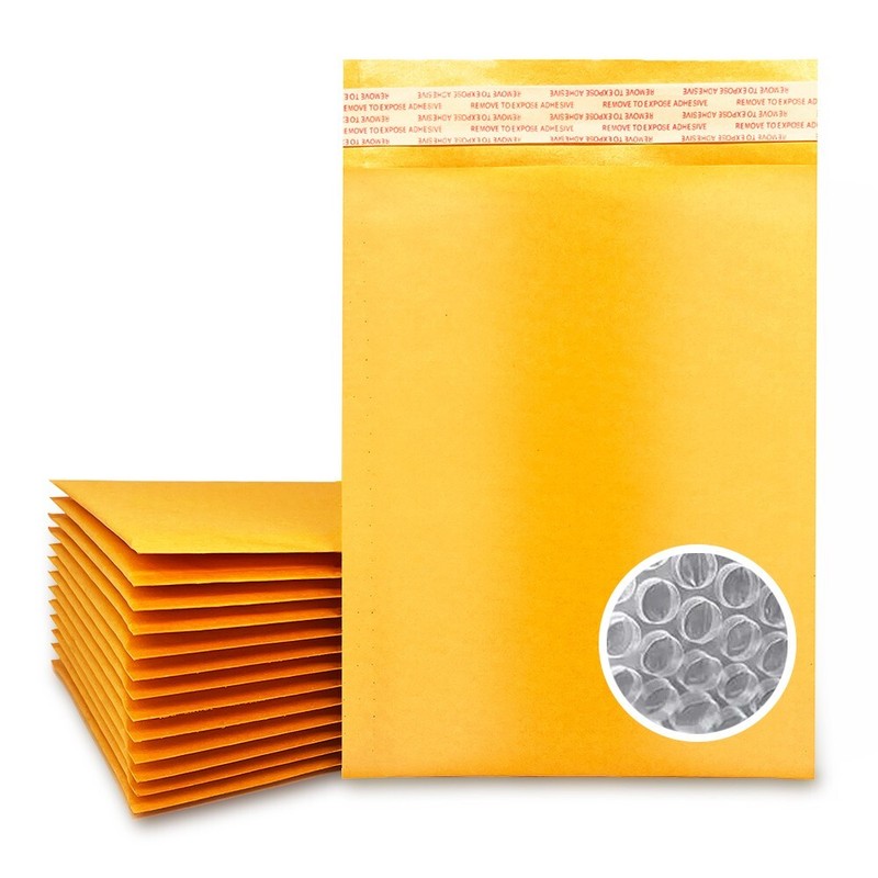 #000 4’’x7’’ 150 PCS Kraft Bubble Mailer Shipping Envelopes Made in USA