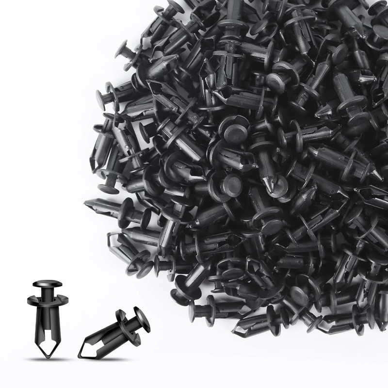 200 Pcs Nylon Bumper Fastener Rivet Clips, 8 Mm Hole Push Retainer