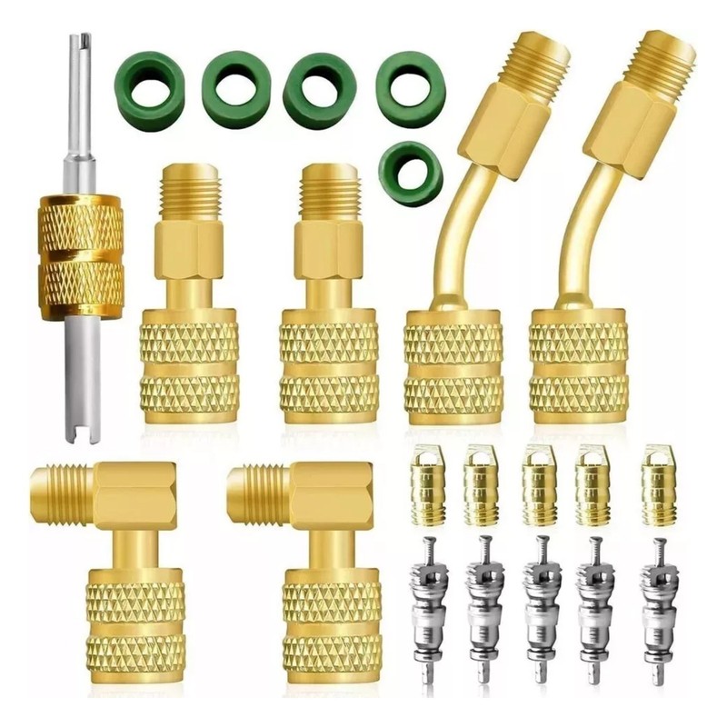 R410A Adapter Kit Mini Split Adapter 5/16 To 1/4 Coupler Brass+Rubber New