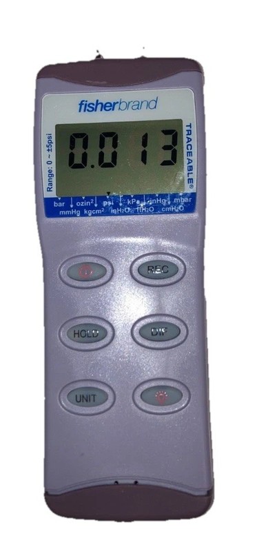 Fisherbrand Traceable Manometer Pressure/Vacuum Gauge 3462 06-664-19 Used
