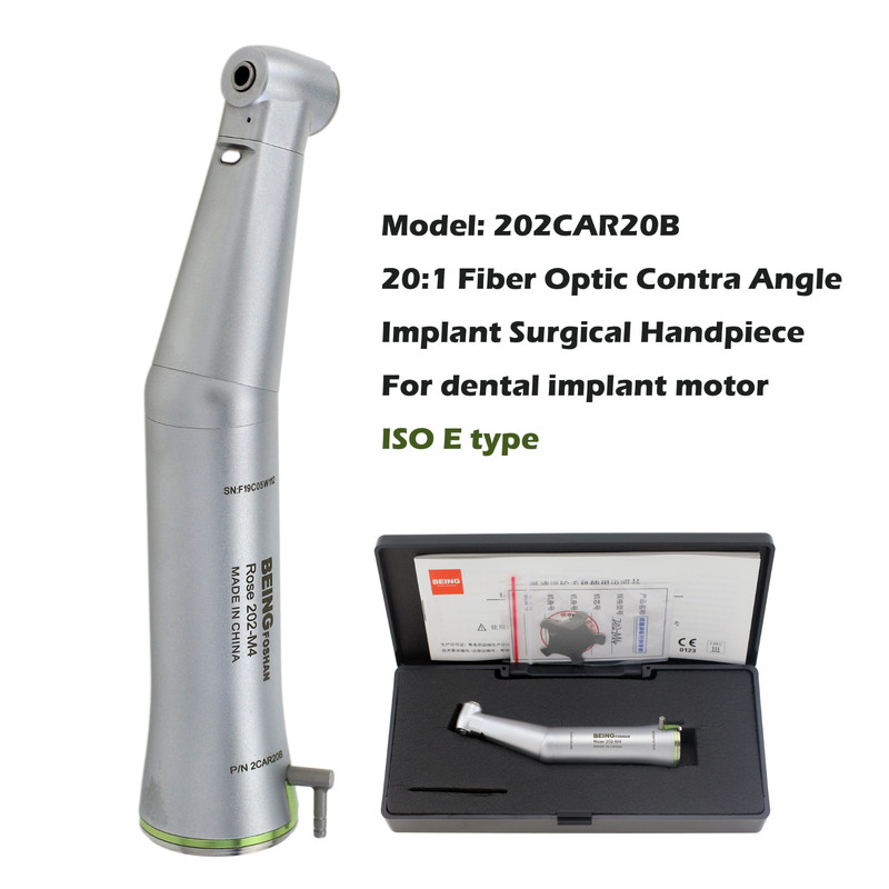 BEING Dental Surgical Handpiece 1:1 Straight 20:1 Implant Contra Angle Nose Cone gallery