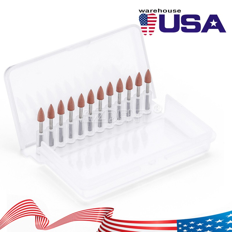 Dental Brownie Polishers Friction Grip FG Burs Mini Points 1.6mm AZDENT 12pc/Bo gallery