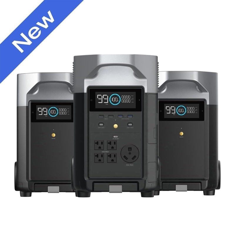 2025 EcoFlow 10.8kWh DELTA Pro Portable Power Station + 2 Extra Battery LiFePO4