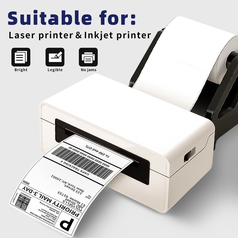 4"x6" Direct Thermal Shipping Labels for Zebra&Rollo Printers Fanfold and Rolls gallery