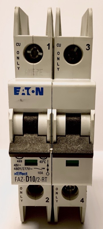 EATON FAZ-D10/2-RT BREAKER 2 POLE 10AMP (EN/IEC 60947-2)