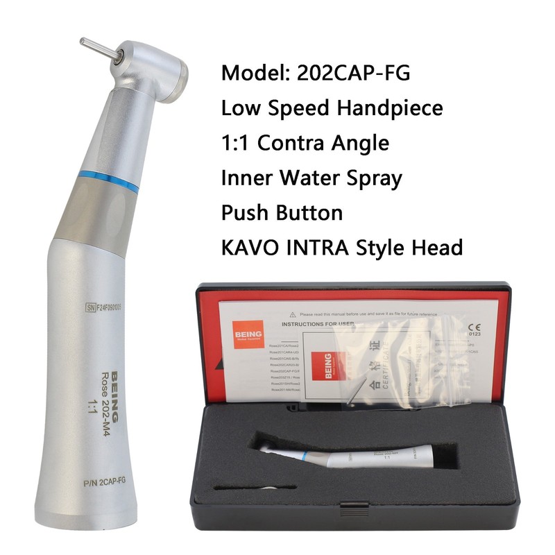 BEING Dental Contra Angle Straight Handpiece Low Speed Air Motor 4 Hole KaVo gallery