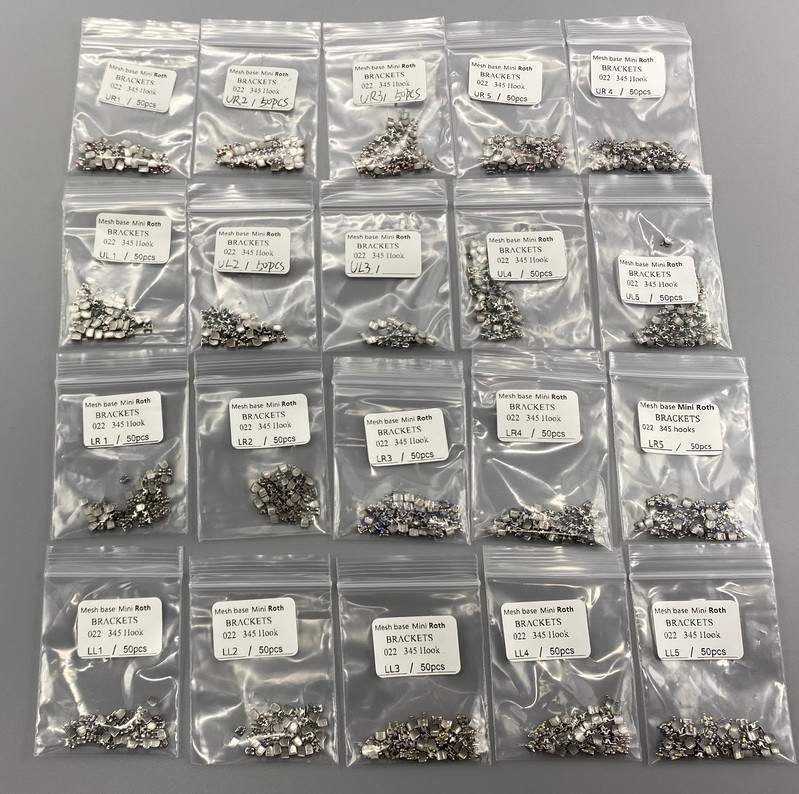 100 Pcs Dental Orthodontic Metal Brackets Mini Roth 022 345 Hooks Braces In Bulk gallery