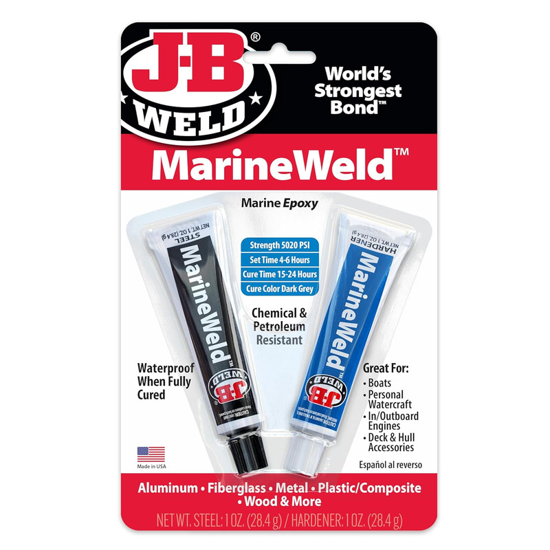 JB Weld MarineWeld Epoxy 2oz Waterproof Strong Bond Repair Adhesive