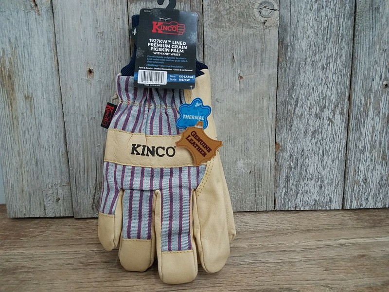 Kinco 1927KW Insulated Leather Winter Work Glove With Knit Wrist – XXLarge XXL