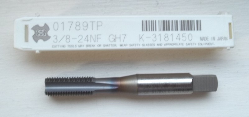 2 New OSG 3/8-24 NF GH7 HS Bottom Hand Tap, 4-Flutes