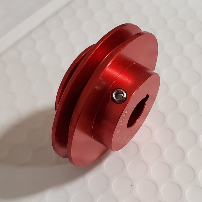 2L Pulley Stepped 15 mm bore 5 mm key fits USA 2L belts + Metric M7 & M5 V belt gallery