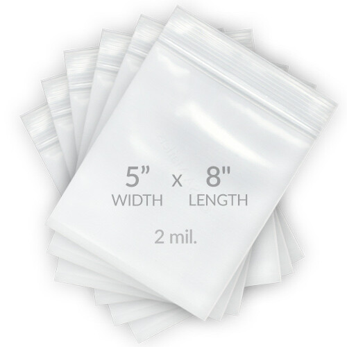 UOFFICE 1000 Reclosable Clear Poly Bags 5"x8", 2 Mil Resealable Bags gallery