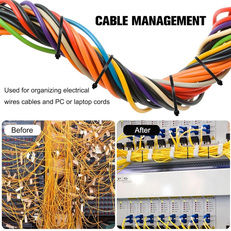 Cable Zip Ties Nylon Wire Ties Tensile Strength Self-Locking Nylon Tie Straps gallery