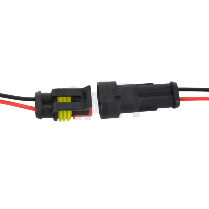 20PCS 2Pin Way Car Waterproof Male Female Electrical Connector Plug Wire Kit Set gallery