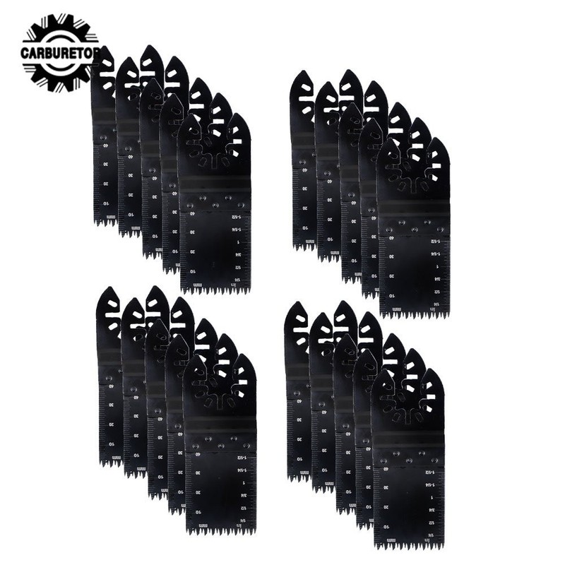 20 Pcs Black Oscillating Quick Release Saw Blades 35-89mm Standard Saw Blades