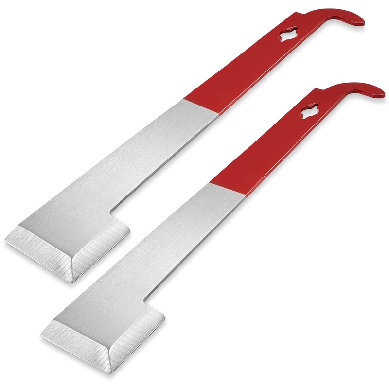 Honey Keeper 2-Pack Stainless Steel J Hook Bee Hive Tool, 10-1/2 inch Red
