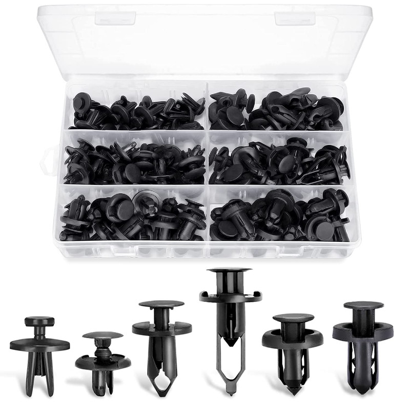102pcs 6.3mm 8mm 9mm 10mm Bumper Push Fasteners Rivet Clips Expansion Screws Kit gallery