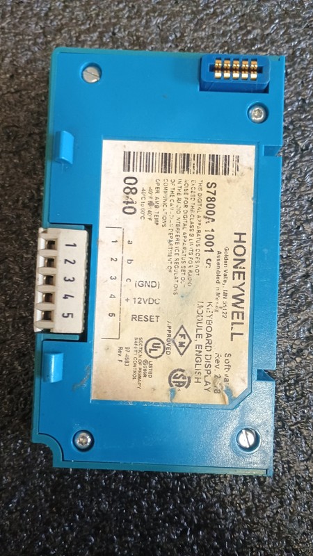 HONEYWELL Burner Control S7800A1001 Keyboard Display Module Powerflame Keypad
